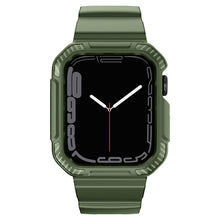 Заредете изображение във визуализатора на галерията – Kingxbar CYF106 2in1 Armored Case for Apple Watch SE, 8, 7, 6, 5, 4, 3, 2, 1 (41, 40, 38 mm) with strap green
