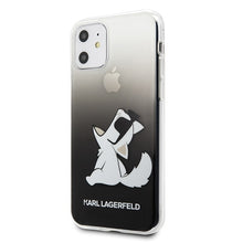 Заредете изображение във визуализатора на галерията – Original Pouch KARL LAGERFELD - Choupette Fun Hard Case  KLHCN61CFNRCBK - Iphone 11 Black design 1

