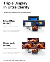Заредете изображение във визуализатора на галерията – USB HUB 11in1 Baseus Metal Gleam Series II USB-A/USB-C PD/HDMI/DP/RJ45/SD/TF - black
