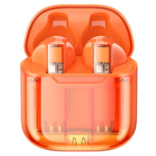 Заредете изображение във визуализатора на галерията – Borofone TWS Bluetooth Earphones BW23 Crystal Bean Transparent Edition Orange
