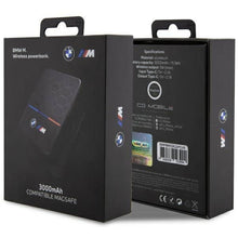 Заредете изображение във визуализатора на галерията – BMW Powerbank induction BMPBMS3K22PGVK 5W 3000mAh + cable black M Collection MagSafe
