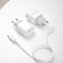 Заредете изображение във визуализатора на галерията – Dudao A8SEU PD USB-C Charger +PD cable 20W White
