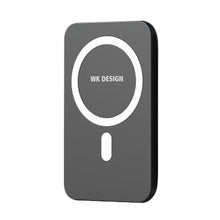 Заредете изображение във визуализатора на галерията – WK Design Magnetic Wireless Power Bank 5000 mAh (MagSafe Compatible) Black (WP-215 black) - TopMag
