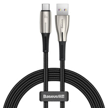 Заредете изображение във визуализатора на галерията – Baseus Water Drop USB - USB Typ C cable 66 W (11 V / 6 A) Huawei SuperCharge SCP 1 m black (CATSD-M01) - TopMag
