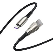 Заредете изображение във визуализатора на галерията – Baseus Water Drop USB - USB Typ C cable 66 W (11 V / 6 A) Huawei SuperCharge SCP 1 m black (CATSD-M01) - TopMag
