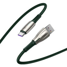 Заредете изображение във визуализатора на галерията – Baseus Water Drop USB - USB Typ C cable 66 W (11 V / 6 A) Huawei SuperCharge SCP 2 m green (CATSD-N06) - TopMag
