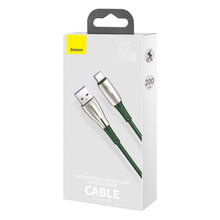 Заредете изображение във визуализатора на галерията – Baseus Water Drop USB - USB Typ C cable 66 W (11 V / 6 A) Huawei SuperCharge SCP 2 m green (CATSD-N06) - TopMag
