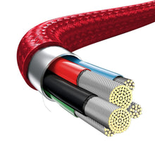 Заредете изображение във визуализатора на галерията – Baseus Rapid 3in1 USB Typ C - USB Typ C / Lightning / micro USB cable 20 W 1,5 m red (CAMLT-SC09) - TopMag
