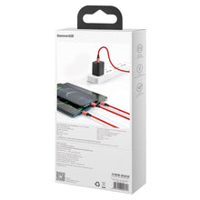 Заредете изображение във визуализатора на галерията – Baseus Rapid 3in1 USB Typ C - USB Typ C / Lightning / micro USB cable 20 W 1,5 m red (CAMLT-SC09) - TopMag
