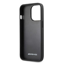 Заредете изображение във визуализатора на галерията – AMG AMHCP13LOSDBK iPhone 13 Pro / 13 6.1" black/black hardcase Leather Curved Lines
