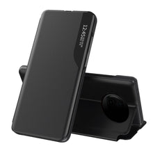 Заредете изображение във визуализатора на галерията – Eco Leather View Case elegant bookcase type case with kickstand for Xiaomi Redmi Note 9T 5G black - TopMag
