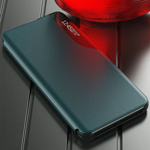 Заредете изображение във визуализатора на галерията – Eco Leather View Case elegant bookcase type case with kickstand for Xiaomi Redmi Note 9T 5G black - TopMag
