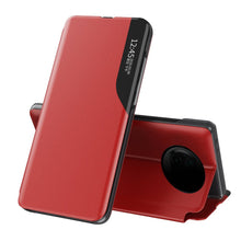 Заредете изображение във визуализатора на галерията – Eco Leather View Case elegant bookcase type case with kickstand for Xiaomi Redmi Note 9T 5G red - TopMag
