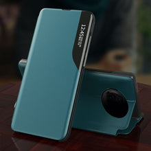 Заредете изображение във визуализатора на галерията – Eco Leather View Case elegant bookcase type case with kickstand for Xiaomi Redmi Note 9T 5G red - TopMag
