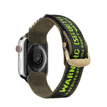 Заредете изображение във визуализатора на галерията – Dux Ducis Strap (Outdoor Version) strap for Apple Watch Ultra, SE, 8, 7, 6, 5, 4, 3, 2, 1 (49, 45, 44, 42 mm) nylon band bracelet black and green
