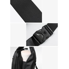 Заредете изображение във визуализатора на галерията – Shoulder Sling Backpack Ultimate Running Belt bag for keys wallet documents black - TopMag
