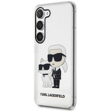 Заредете изображение във визуализатора на галерията – Karl Lagerfeld KLHCS23SHNKCTGT S23 S911 transparent hardcase Gliter Karl&amp;Choupette
