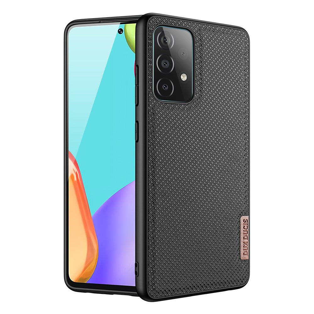 Dux Ducis Fino case covered with nylon material for Samsung Galaxy A72 4G black - TopMag