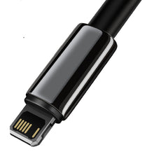 Заредете изображение във визуализатора на галерията – Baseus Tungsten USB - Lightning cable 2,4 A 1 m black (CALWJ-01) - TopMag
