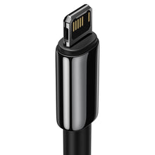 Заредете изображение във визуализатора на галерията – Baseus Tungsten USB - Lightning cable 2,4 A 2 m black (CALWJ-A01) - TopMag
