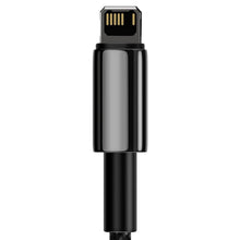 Заредете изображение във визуализатора на галерията – Baseus Tungsten USB - Lightning cable 2,4 A 2 m black (CALWJ-A01) - TopMag
