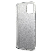 Заредете изображение във визуализатора на галерията – Guess GUHCP12LPCUGLSBK iPhone 12 Pro Max 6,7" czarny/black hardcase Glitter Gradient Script - TopMag
