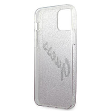 Заредете изображение във визуализатора на галерията – Guess GUHCP12LPCUGLSPI iPhone 12 Pro Max 6,7" różowy/pink hardcase Glitter Gradient Script - TopMag
