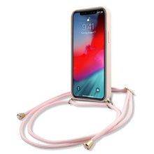 Заредете изображение във визуализатора на галерията – Guess GUHCP12SLSCLMGLP iPhone 12 mini 5,4" różowy/pink hardcase Metal Logo Cord - TopMag
