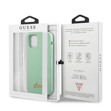 Заредете изображение във визуализатора на галерията – Guess GUHCP12SLSLMGGN iPhone 12 mini 5,4" zielony/green hardcase Metal Logo Script - TopMag
