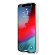 Заредете изображение във визуализатора на галерията – Guess GUHCP12SLSLMGWH iPhone 12 mini 5,4" biały/white hardcase Metal Logo Script - TopMag
