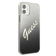 Заредете изображение във визуализатора на галерията – Guess GUHCP12SPCUGLSBK iPhone 12 mini 5,4" czarny/black hardcase Glitter Gradient Script - TopMag
