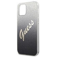Заредете изображение във визуализатора на галерията – Guess GUHCP12SPCUGLSBK iPhone 12 mini 5,4" czarny/black hardcase Glitter Gradient Script - TopMag
