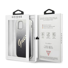 Заредете изображение във визуализатора на галерията – Guess GUHCP12SPCUGLSBK iPhone 12 mini 5,4" czarny/black hardcase Glitter Gradient Script - TopMag
