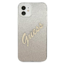 Заредете изображение във визуализатора на галерията – Guess GUHCP12SPCUGLSGO iPhone 12 mini 5,4" złoty/gold hardcase Glitter Gradient Script - TopMag

