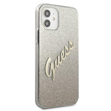 Заредете изображение във визуализатора на галерията – Guess GUHCP12SPCUGLSGO iPhone 12 mini 5,4" złoty/gold hardcase Glitter Gradient Script - TopMag
