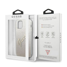 Заредете изображение във визуализатора на галерията – Guess GUHCP12SPCUGLSGO iPhone 12 mini 5,4" złoty/gold hardcase Glitter Gradient Script - TopMag
