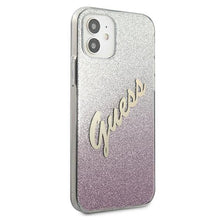 Заредете изображение във визуализатора на галерията – Guess GUHCP12SPCUGLSPI iPhone 12 mini 5,4" różowy/pink hardcase Glitter Gradient Script - TopMag
