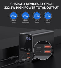 Заредете изображение във визуализатора на галерията – Choetech B635BK USB-A / USB-C Powerbank 22.5W 27000mAh - black
