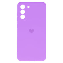 Заредете изображение във визуализатора на галерията – Vennus Silicone Heart Case for Samsung Galaxy S21 FE design 1 purple
