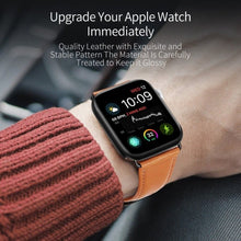 Заредете изображение във визуализатора на галерията – DUX DUCIS YA - genuine leather strap for Apple Watch 38/40/41mm brown
