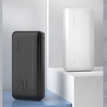Заредете изображение във визуализатора на галерията – Dudao powerbank 20000 mAh Power Delivery 20 W Quick Charge 3.0 2x USB / USB Type C white (K12PQ + white) - TopMag
