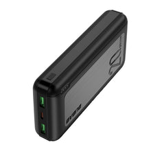 Заредете изображение във визуализатора на галерията – Dudao powerbank 20000 mAh Power Delivery 20 W Quick Charge 3.0 2x USB / USB Type C black (K12PQ + black) - TopMag
