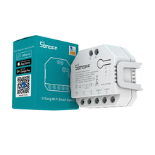 Заредете изображение във визуализатора на галерията – Sonoff two-channel smart switch Wi-Fi relay white (DUALR3) - TopMag

