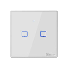 Заредете изображение във визуализатора на галерията – Sonoff T2EU2C-TX Two-channel Touch Light Switch Wi-Fi Button White (IM190314016) - TopMag
