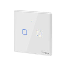 Заредете изображение във визуализатора на галерията – Sonoff T2EU2C-TX Two-channel Touch Light Switch Wi-Fi Button White (IM190314016) - TopMag
