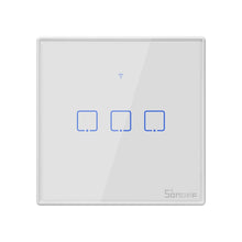 Заредете изображение във визуализатора на галерията – Sonoff T2EU3C-TX Three Channel Touch Light Switch Wi-Fi Button (IM190314017) - TopMag
