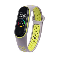 Заредете изображение във визуализатора на галерията – Replacement Silicone Wristband Strap for Xiaomi Mi Band 5 Dots Gray Green - TopMag
