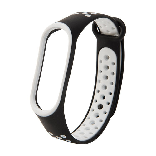 Replacement Silicone Wristband Strap for Xiaomi Mi Band 4 / Mi Band 3 Dots Black and White - TopMag