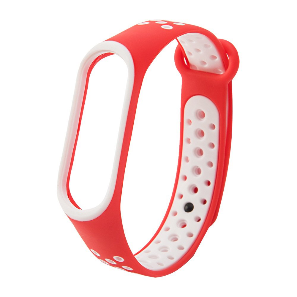 Replacment band strap for Xiaomi Mi Band 4 / Mi Band 3 Dots red-white - TopMag
