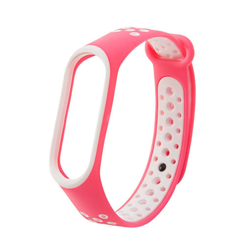 Replacment band strap for Xiaomi Mi Band 4 / Mi Band 3 Dots pink-white - TopMag
